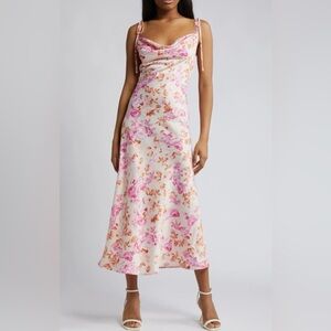 Nordstrom Beverly Cowl Neck Midi Dress